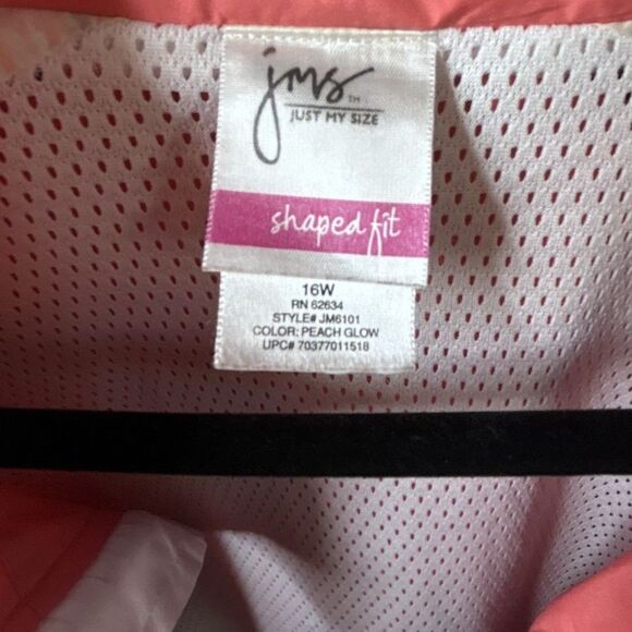 Women's JMS Pink Colorblock Windbreaker Outdoor Jacket - Size 16W - Picture 9 of 10